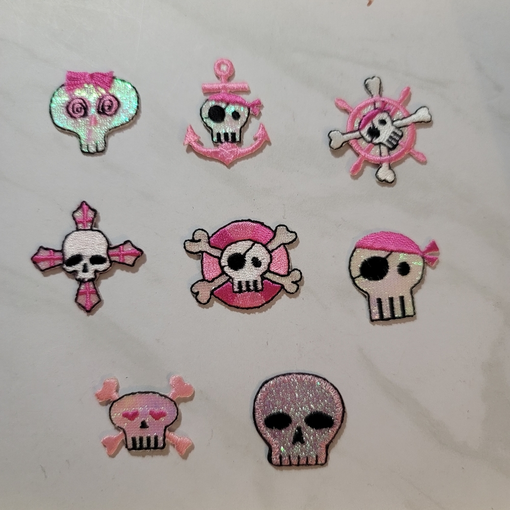 Skull iron on patches